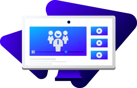 Training videos on desktop.